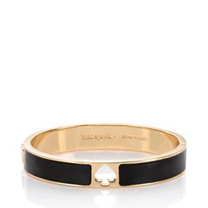 Kate Spade Hole Punch Black Bangle Bracelet